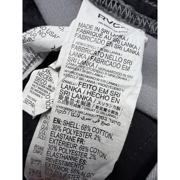 RVCA Week End Fit‎ Pants Men's 34 Grey Chino Flat Front Straight Casual - Picture 5 of 6